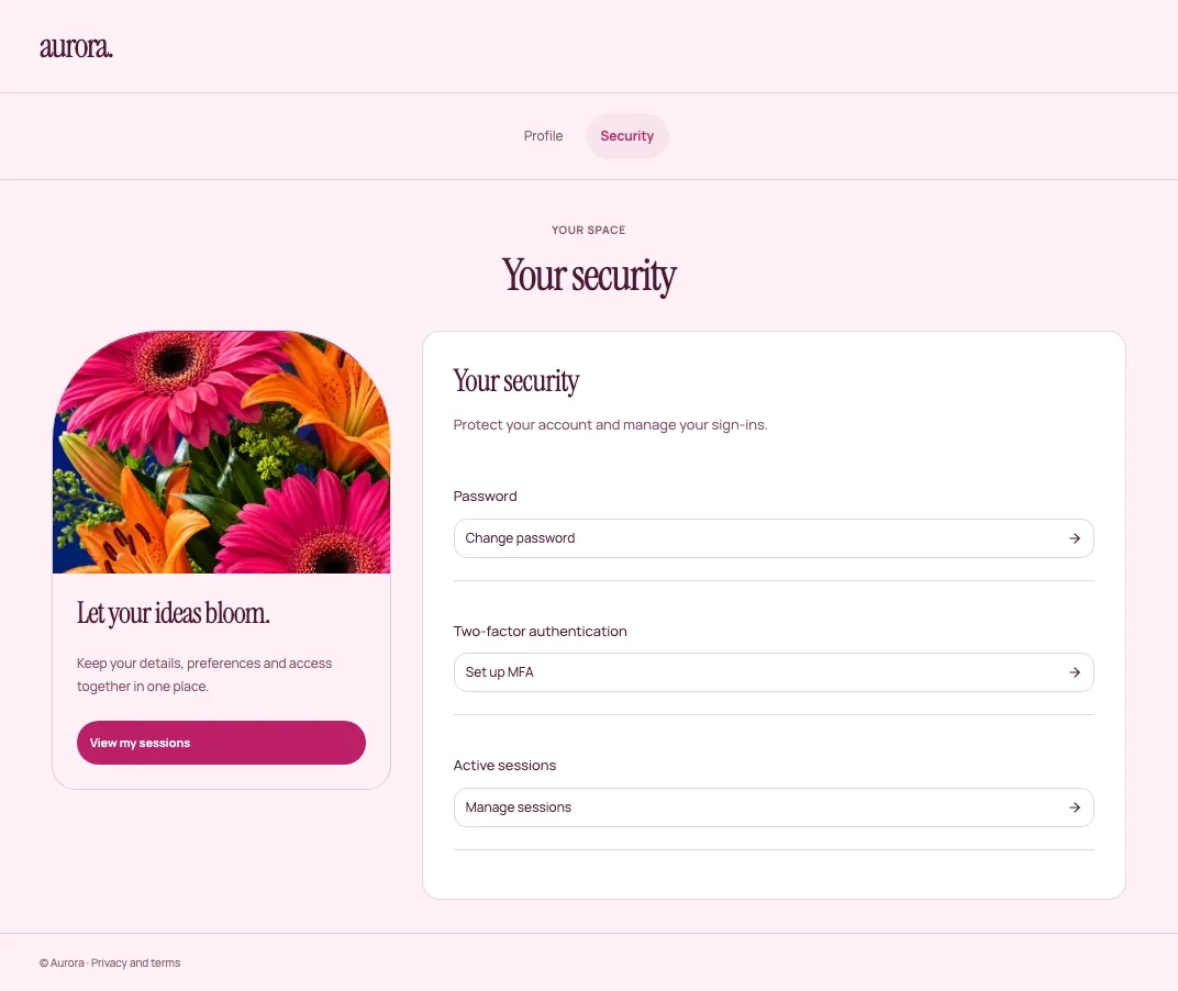 Bloom security screen