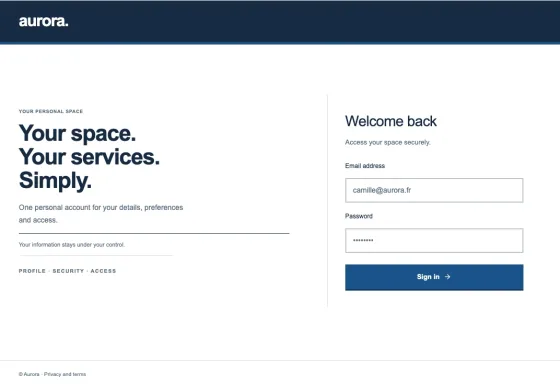 Civic Keycloak sign-in theme preview