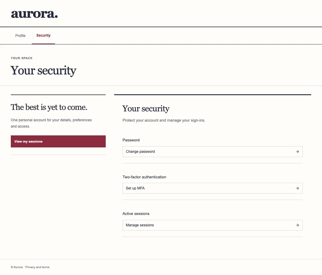 Edition security screen