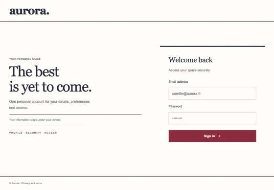 Edition Keycloak sign-in theme preview