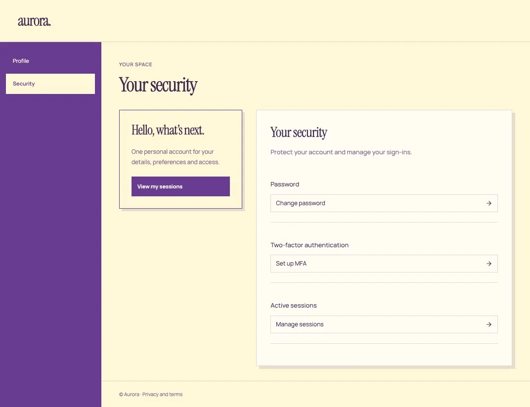 Folio security screen