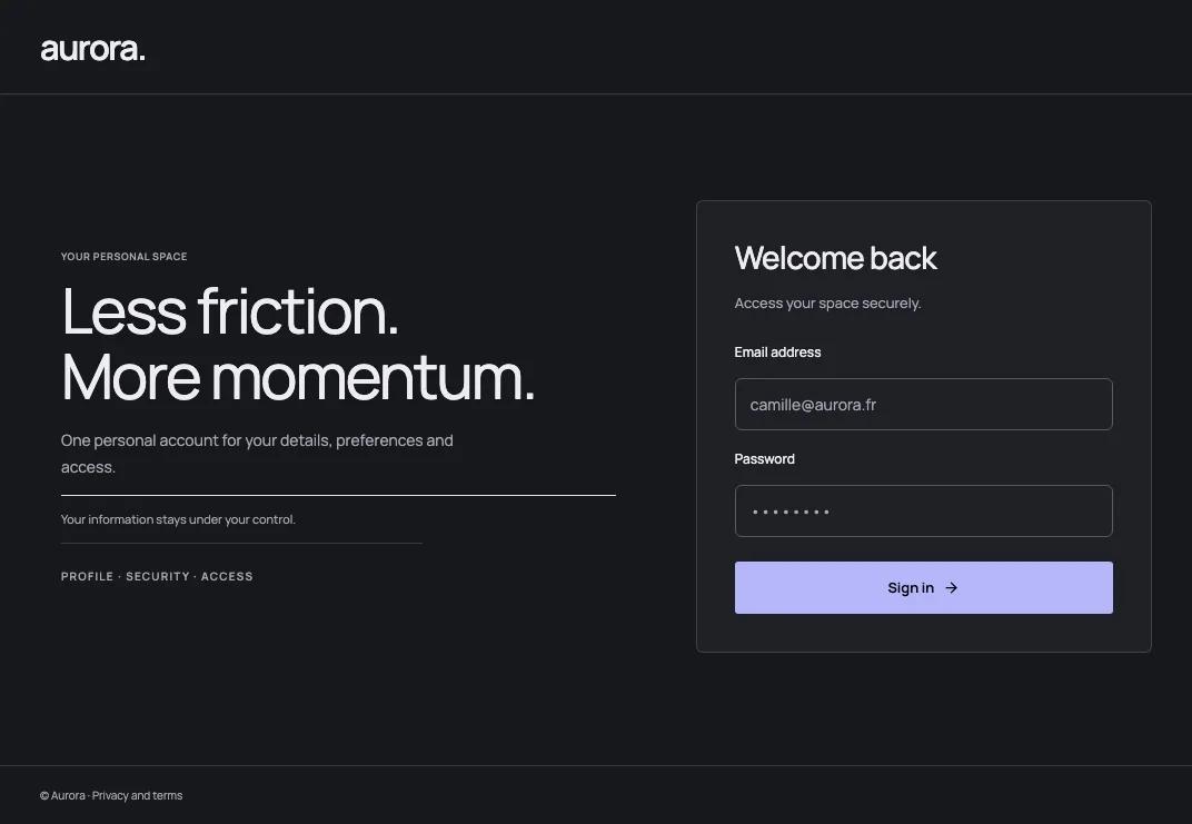 Precision Keycloak sign-in theme preview