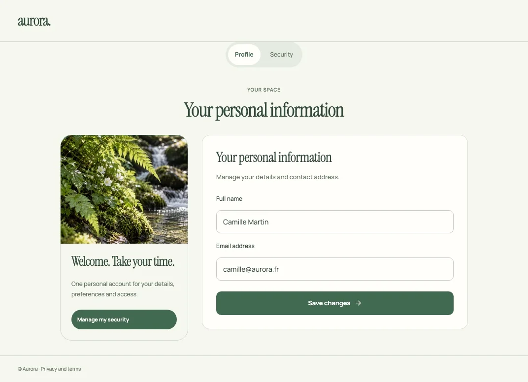 Ritual account profile screen