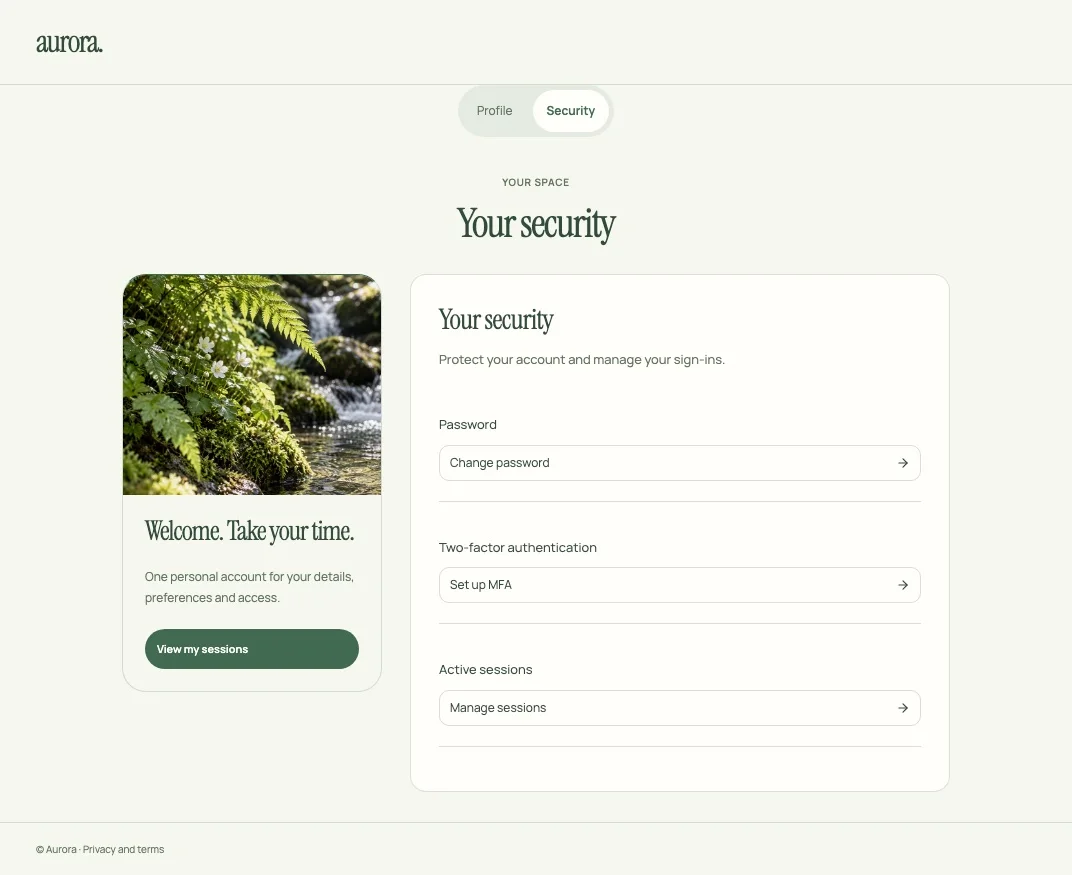 Ritual security screen
