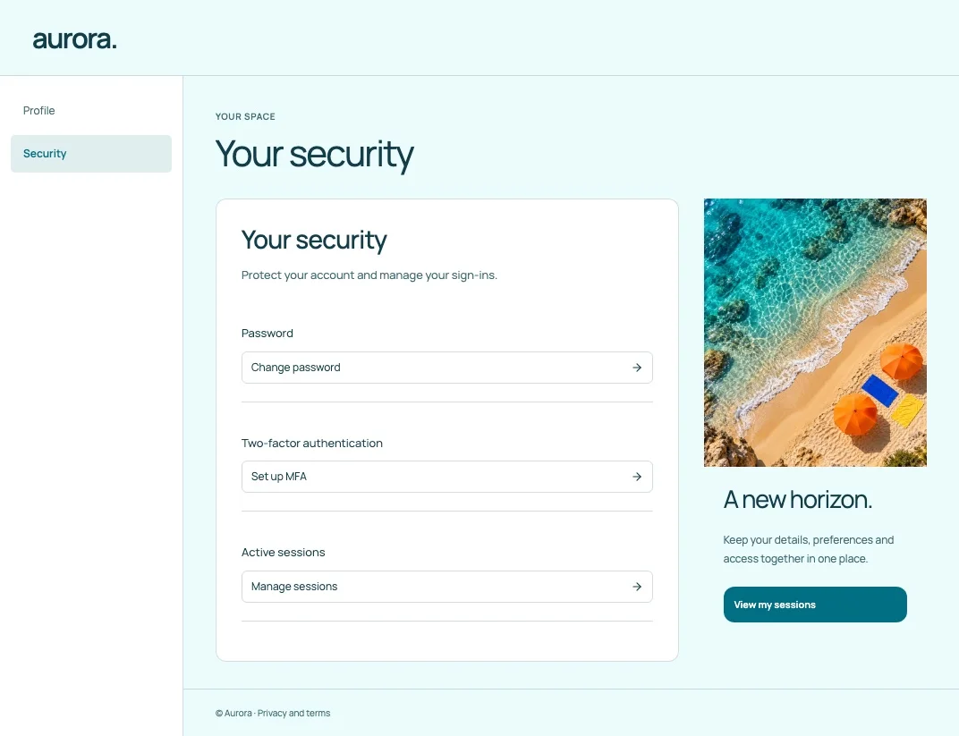 Shore security screen