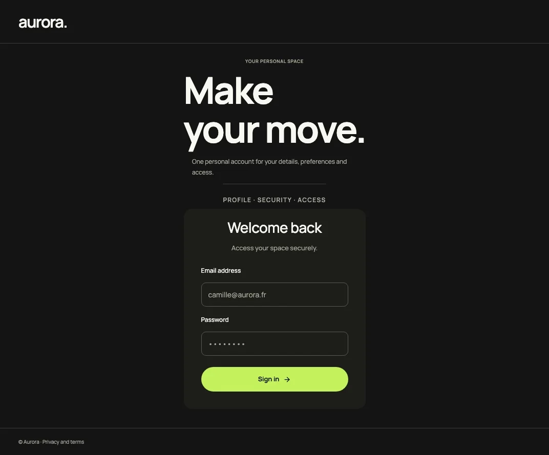 Signal Keycloak sign-in theme preview