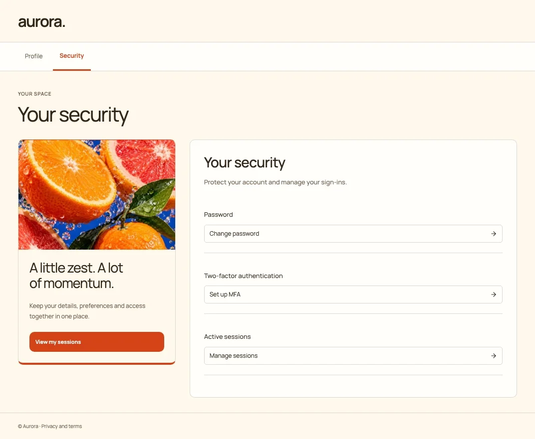 Zest security screen